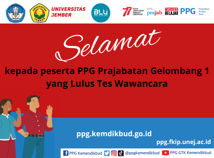 Selamat dan Sukses Peserta PPG Prajabatan Gelombang 1